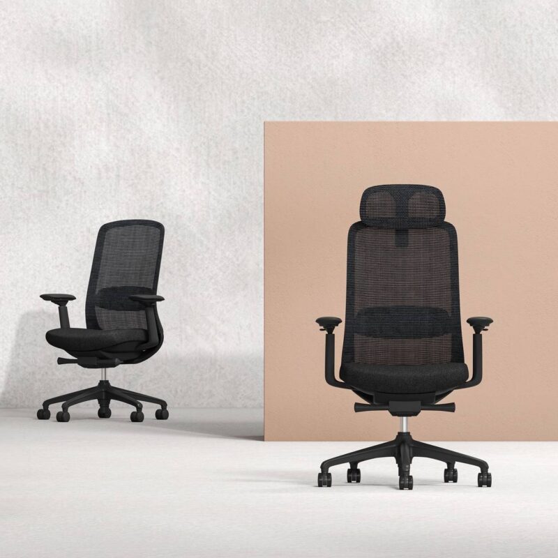 Solo Black Mesh Back Chair - Image 2