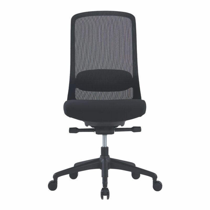 Solo Grey Mesh Back Draughtsman Chair - Image 2