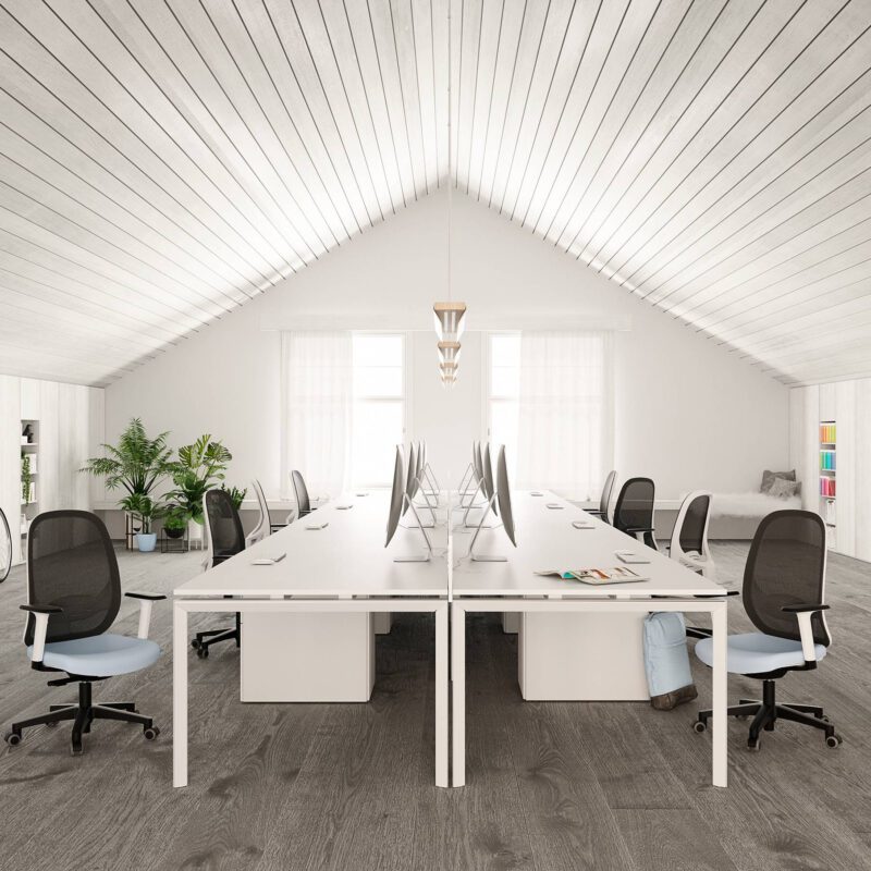SCIROCCO WHITE Mesh Task Chair - Image 4