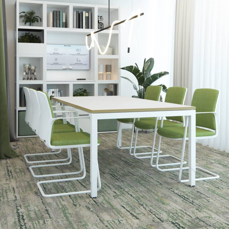 Infinity Meeting Chair on White Cantilever Frame - Image 2