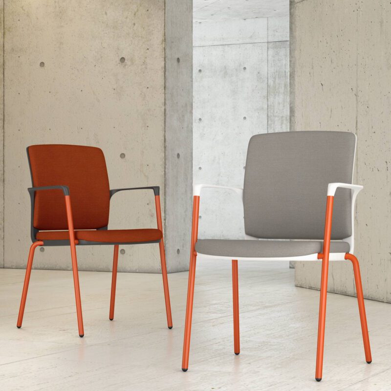 Infinity Meeting Chair on White 4 Legged Frame - Image 3