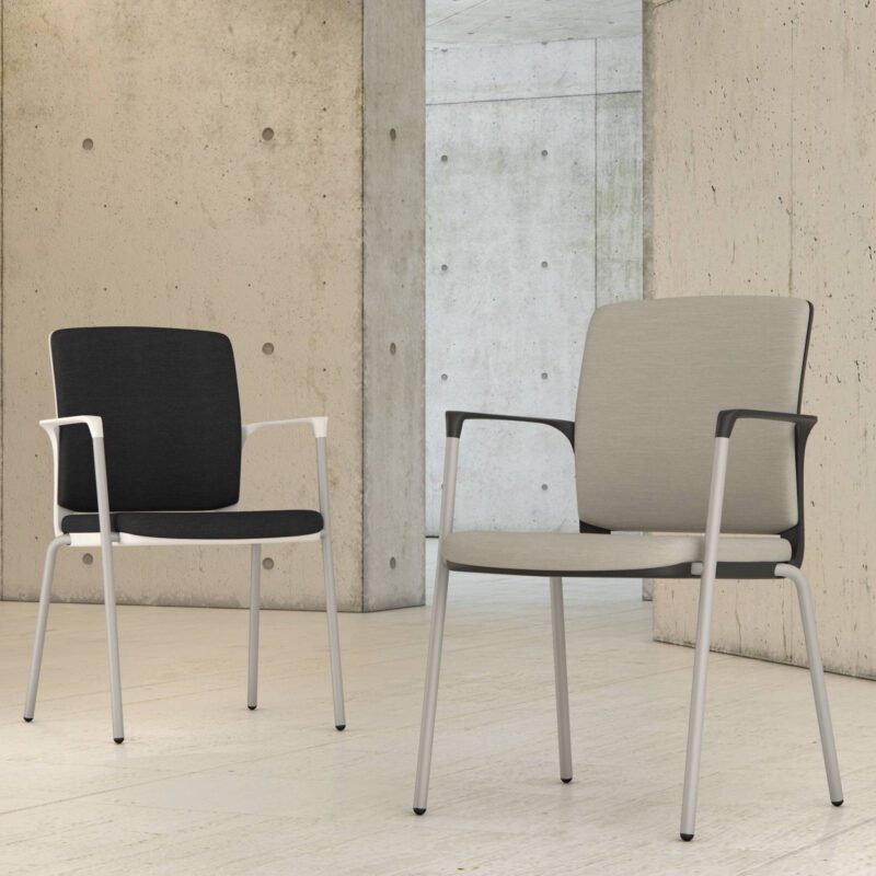 Infinity Meeting Chair on White 4 Legged Frame - Image 2