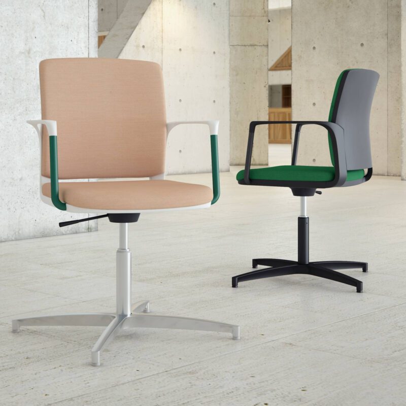 Infinity Mesh Chair White - 4 Star Glides - Image 2