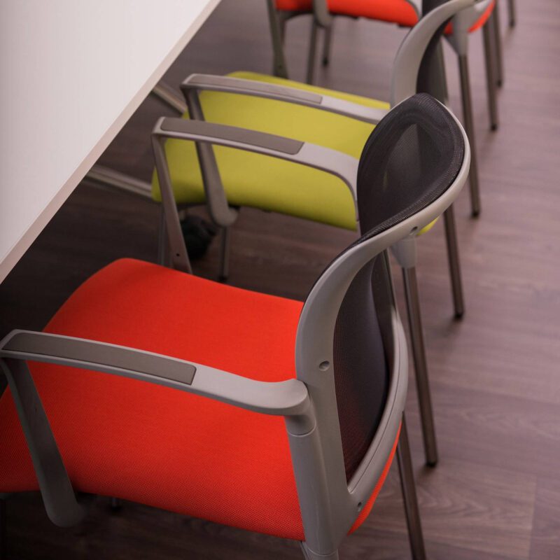 Leola Meeting Mesh Back Chair on 4 Legged Frame with Seat Pad - Image 2
