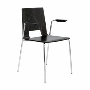 Multiply 4 Legged Wooden Shell Armchair with Open Back