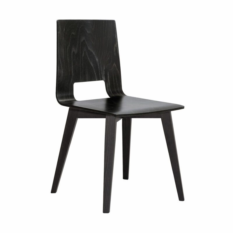 Multiply Wooden Shell Chair on Wooden Legs with Open Back