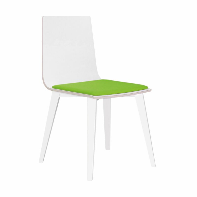 Multiply Wooden Shell Chair on Wooden Legs with Seat Pad