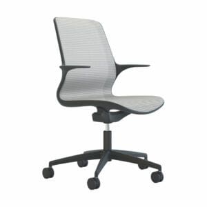 Tempo - White Mesh Black Shell Chair