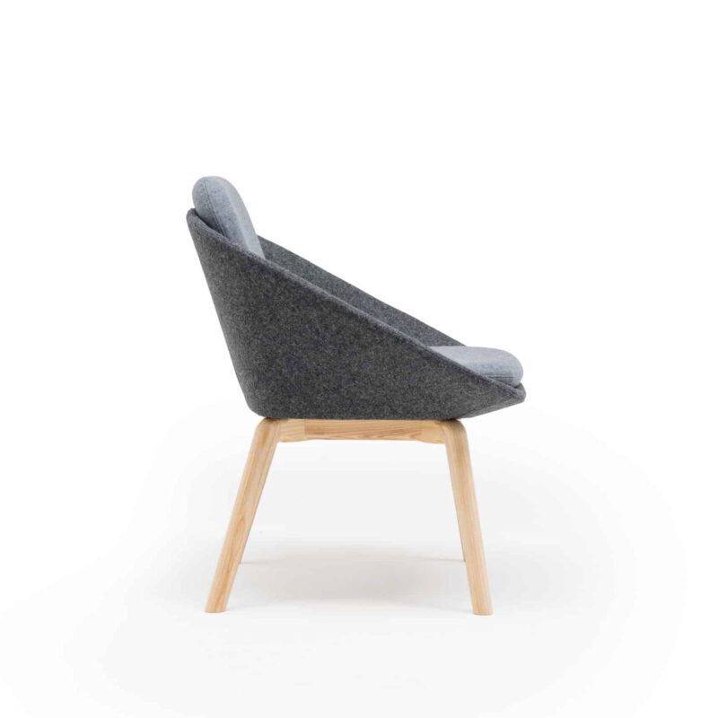 DISHY WOOD Low Back Chair - Image 4