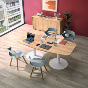 Ensemble Barrel Shaped Meeting Tables