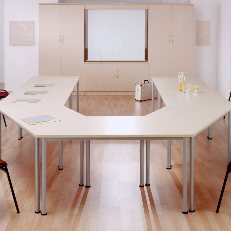 Elite Rectangular Training Tables with Circular legs - Image 4