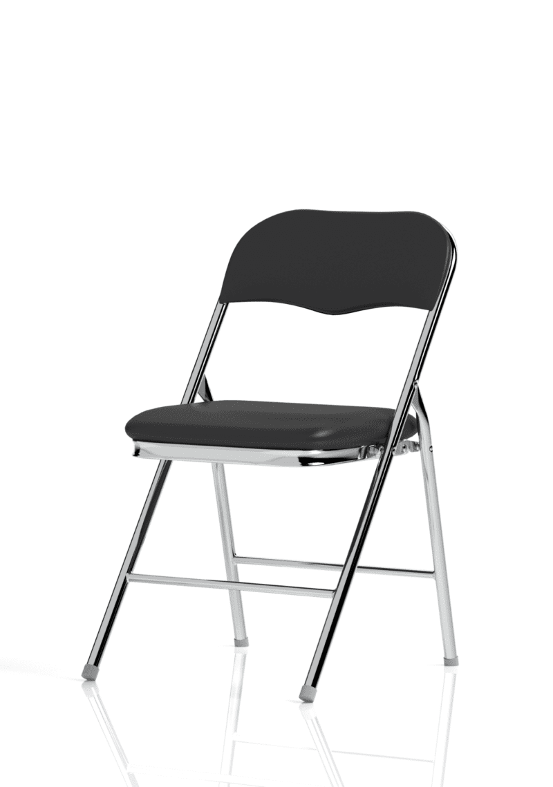 Sicily Black Polyurethane Folding Chair - Image 11
