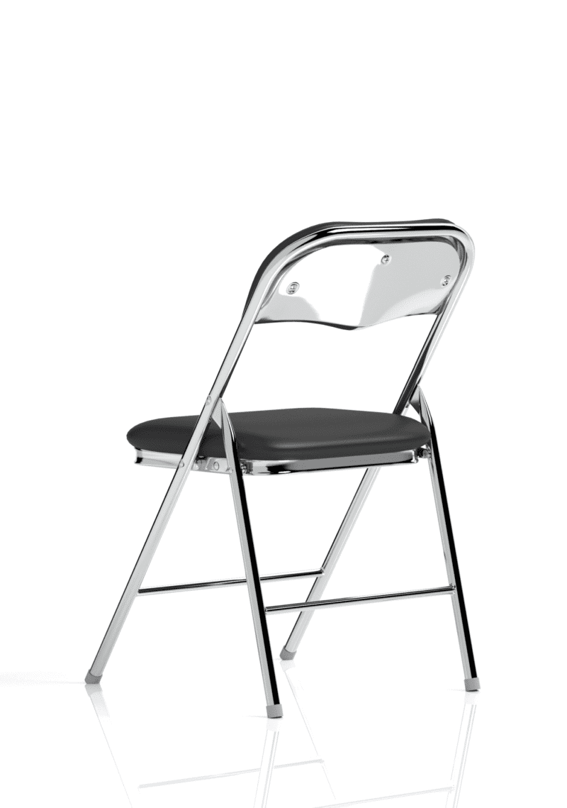 Sicily Black Polyurethane Folding Chair - Image 13