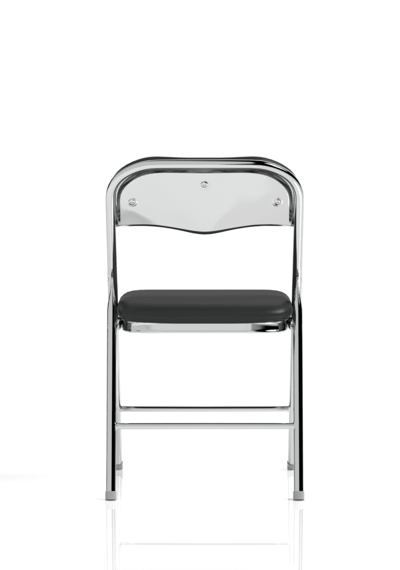 Sicily Black Polyurethane Folding Chair - Image 14