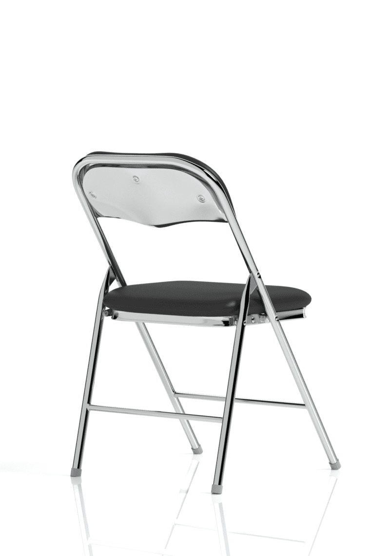 Sicily Black Polyurethane Folding Chair - Image 15