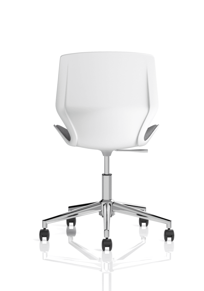 Florence 5 Star Base White Frame Fabric Visitor Chair - Image 6