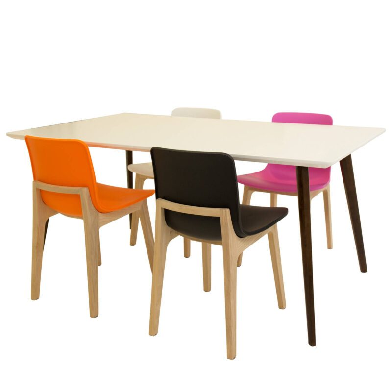 BILL Plastic Chair on Wooden Legs - Image 2