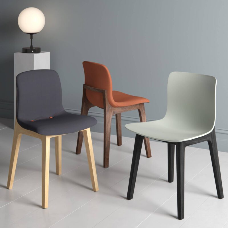 BILL Plastic Chair on Wooden Legs - Image 3