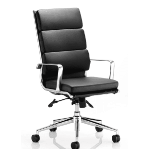 Savoy High Back Executive Black Leather Office Chair with Arms