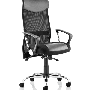 Vegas High Back Black Executive Office Chair with Arms