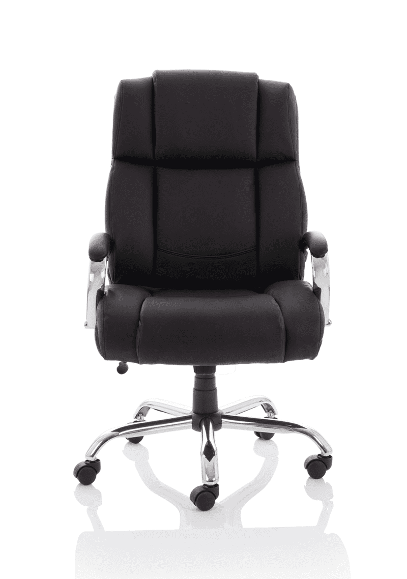 Texas High Back Heavy Duty Executive Black Leather Office Chair with Arms - Image 2