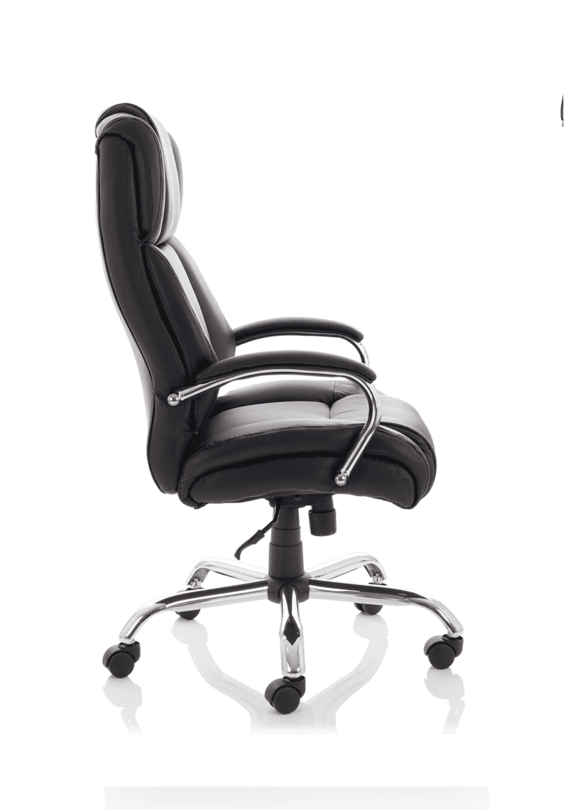 Texas High Back Heavy Duty Executive Black Leather Office Chair with Arms - Image 4