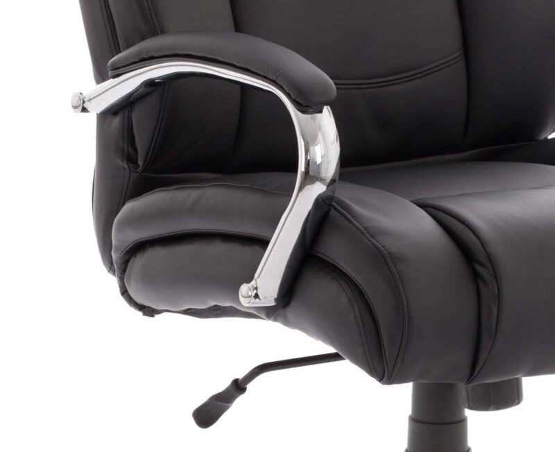 Texas High Back Heavy Duty Executive Black Leather Office Chair with Arms - Image 5