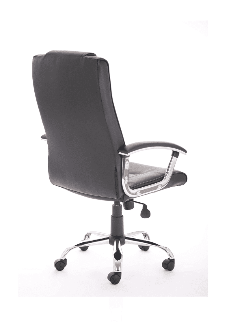 Thrift High Back Executive Black Leather Office Chair with Arms - Image 4