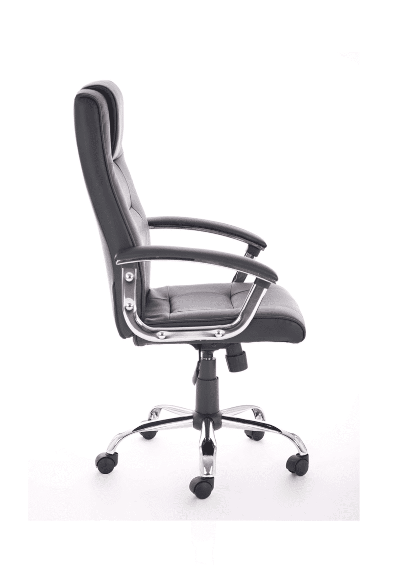 Thrift High Back Executive Black Leather Office Chair with Arms - Image 5
