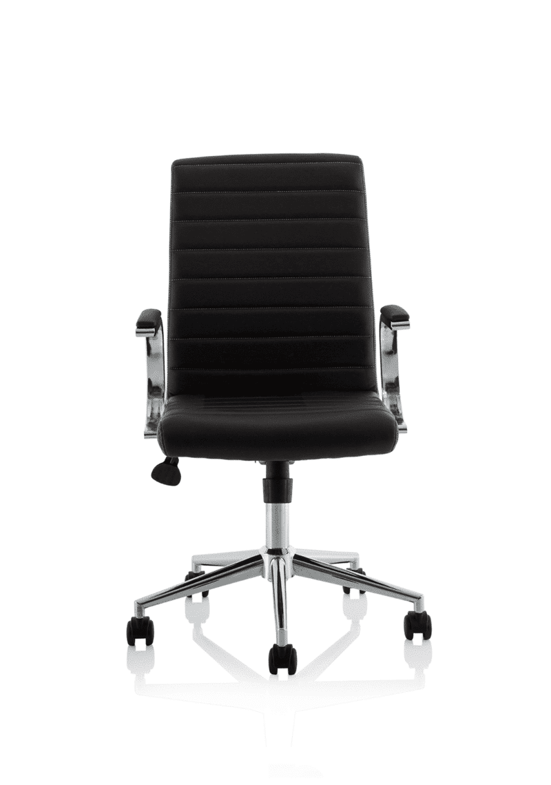 Ezra Medium Back Leather Executive Office Chair with Arms - Image 2