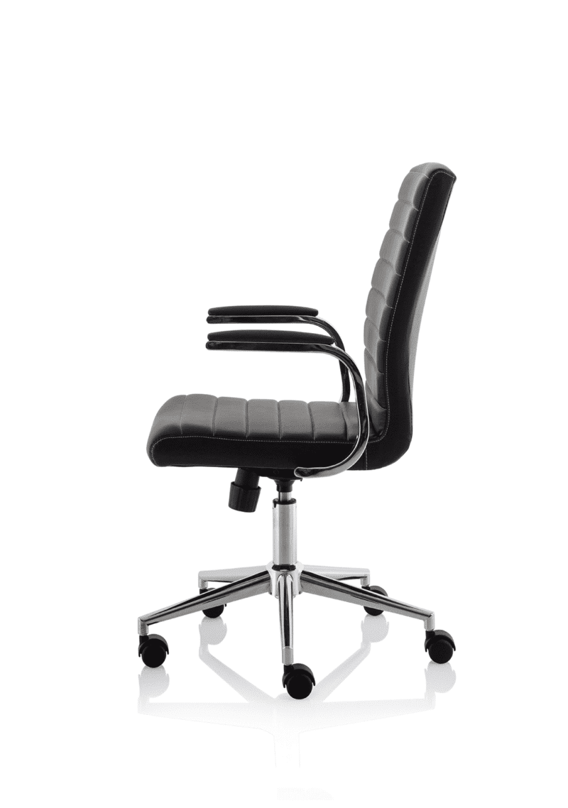 Ezra Medium Back Leather Executive Office Chair with Arms - Image 4