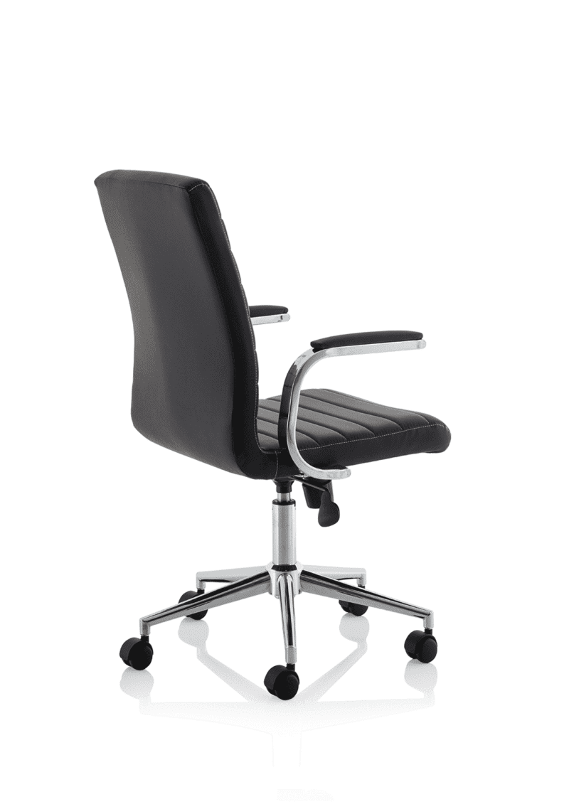Ezra Medium Back Leather Executive Office Chair with Arms - Image 7