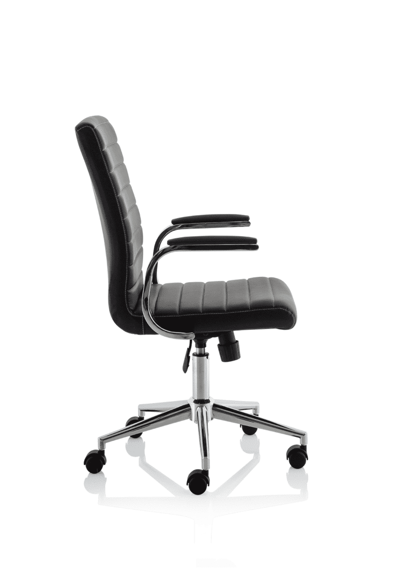 Ezra Medium Back Leather Executive Office Chair with Arms - Image 8