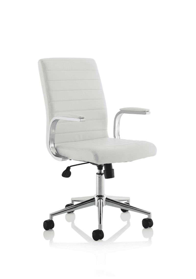 Ezra Medium Back Leather Executive Office Chair with Arms - Image 9