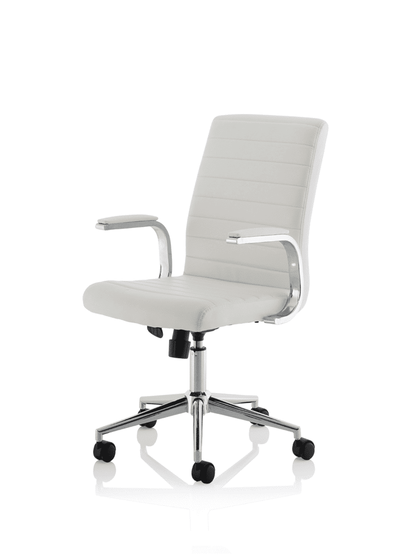 Ezra Medium Back Leather Executive Office Chair with Arms - Image 11