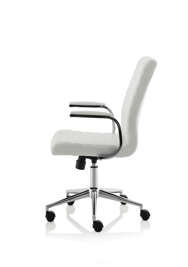 Ezra Medium Back Leather Executive Office Chair with Arms - Image 12
