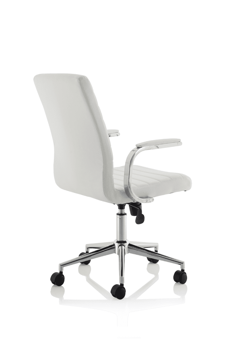 Ezra Medium Back Leather Executive Office Chair with Arms - Image 14