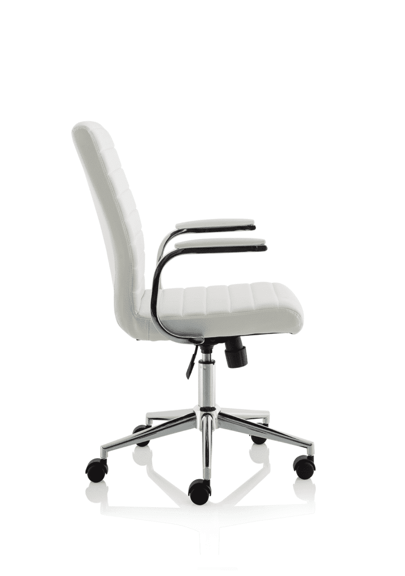 Ezra Medium Back Leather Executive Office Chair with Arms - Image 15