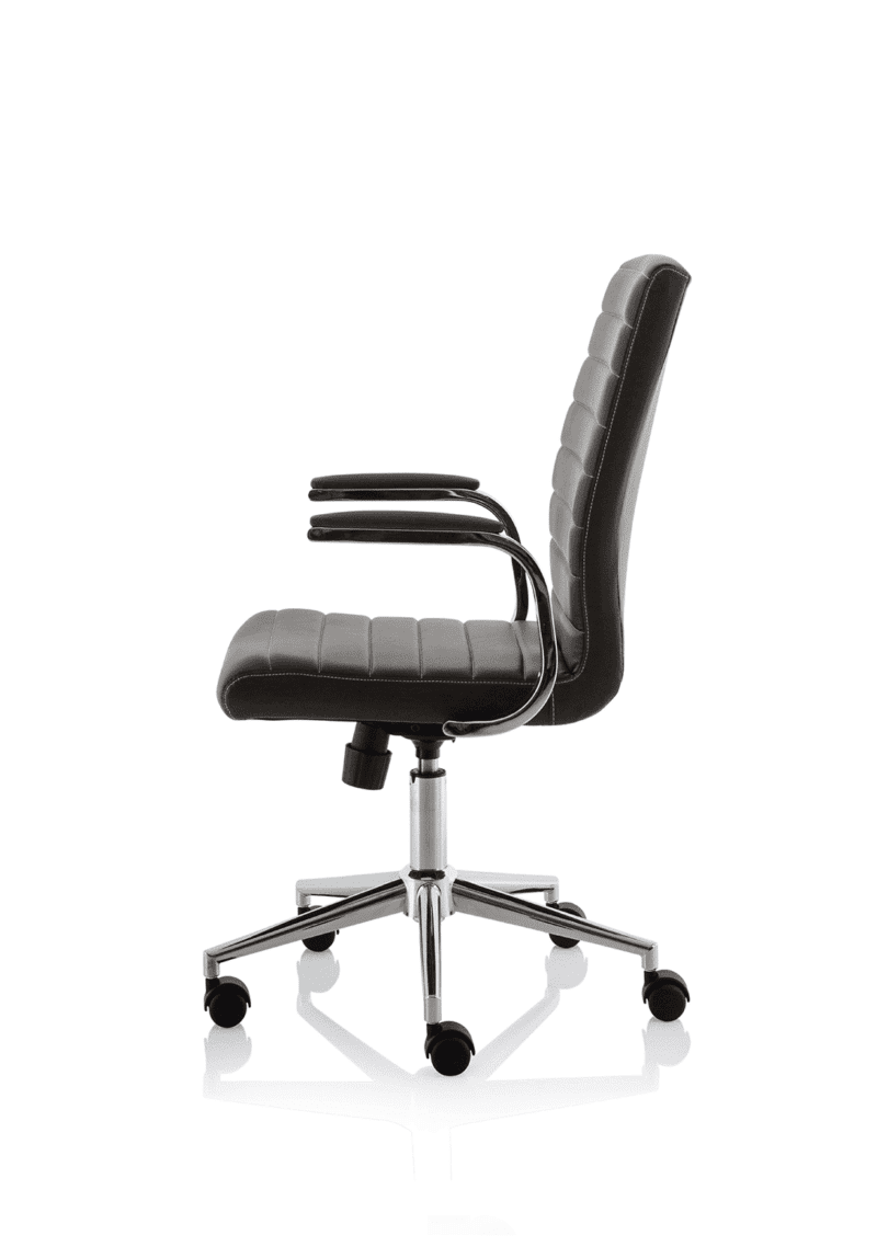 Ezra Medium Back Leather Executive Office Chair with Arms - Image 19