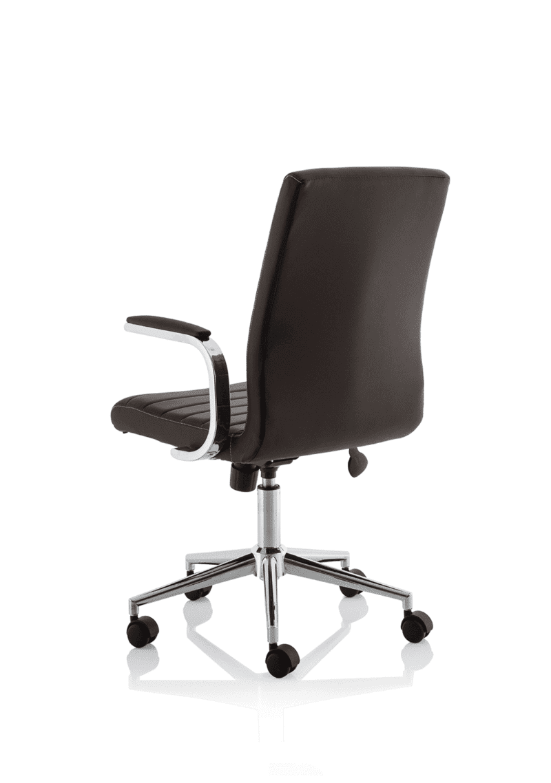 Ezra Medium Back Leather Executive Office Chair with Arms - Image 20