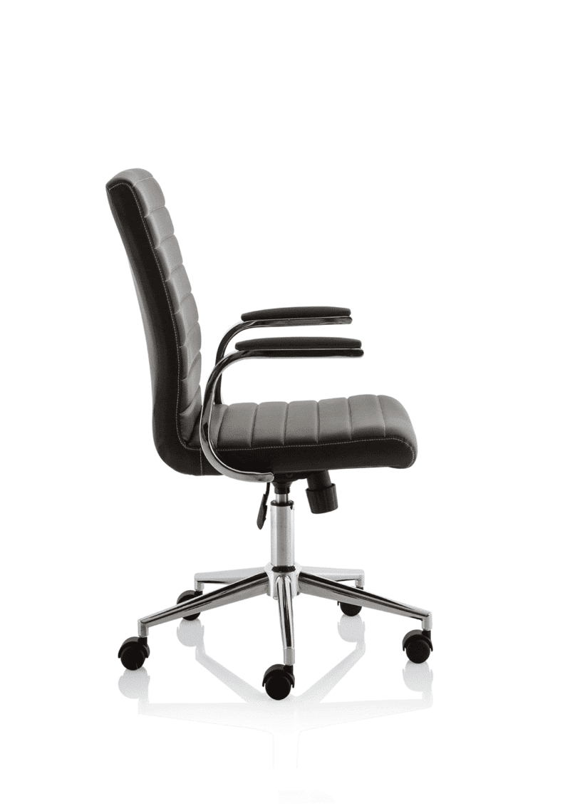 Ezra Medium Back Leather Executive Office Chair with Arms - Image 23