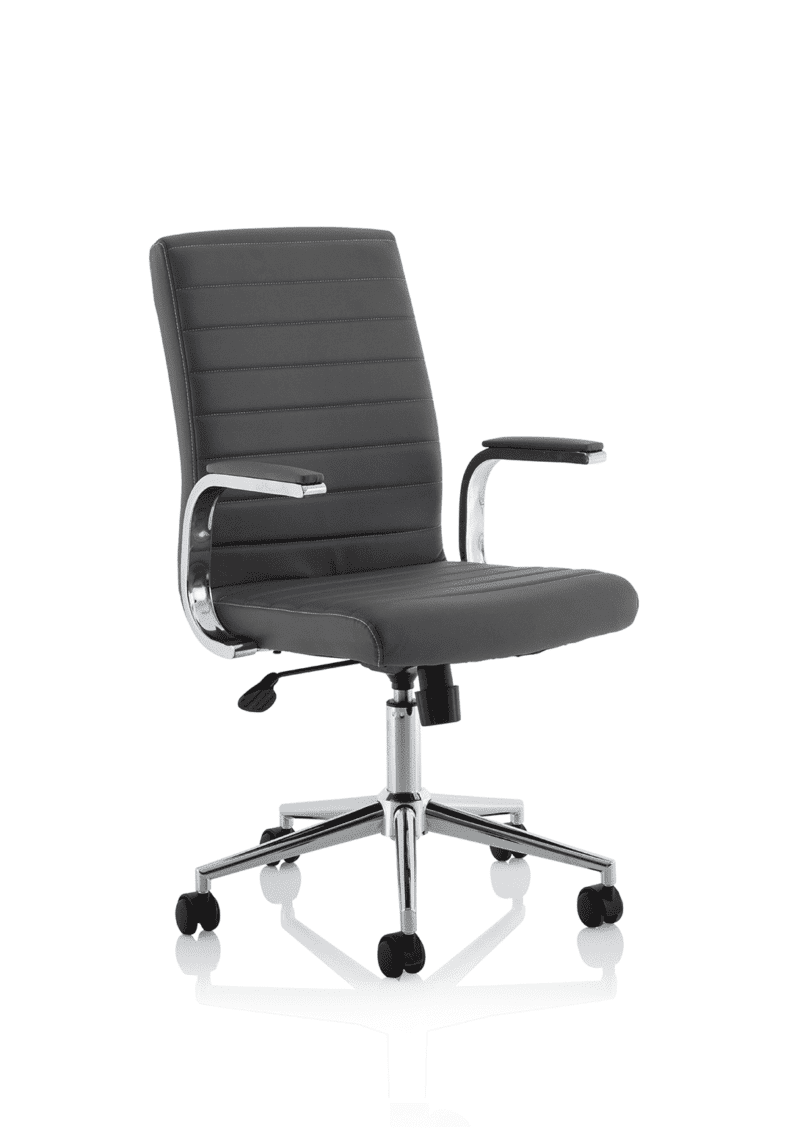 Ezra Medium Back Leather Executive Office Chair with Arms - Image 24