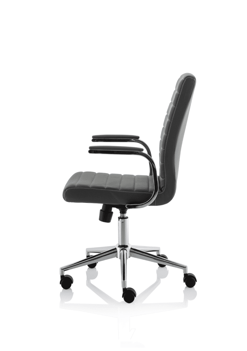 Ezra Medium Back Leather Executive Office Chair with Arms - Image 27