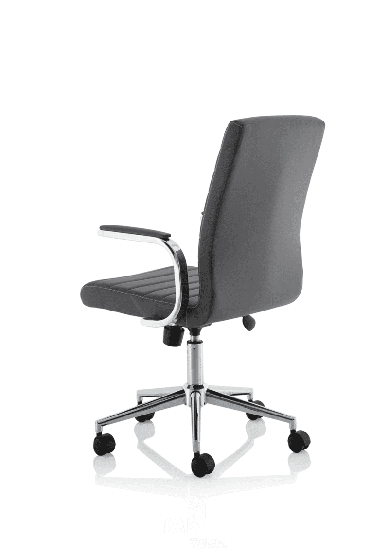 Ezra Medium Back Leather Executive Office Chair with Arms - Image 28