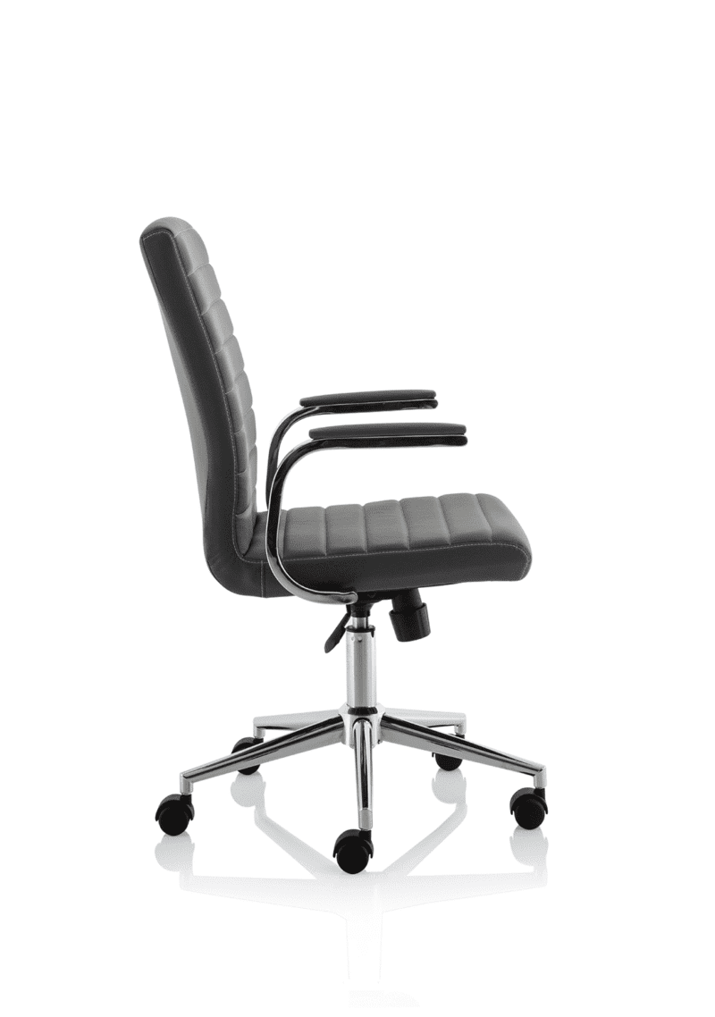 Ezra Medium Back Leather Executive Office Chair with Arms - Image 31