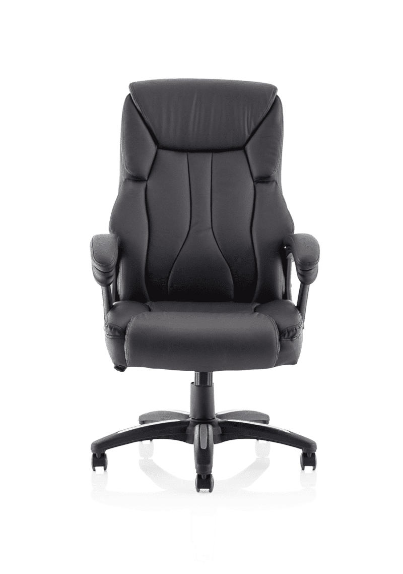 Stratford High Back Executive Black Leather Office Chair with Arms - Image 2