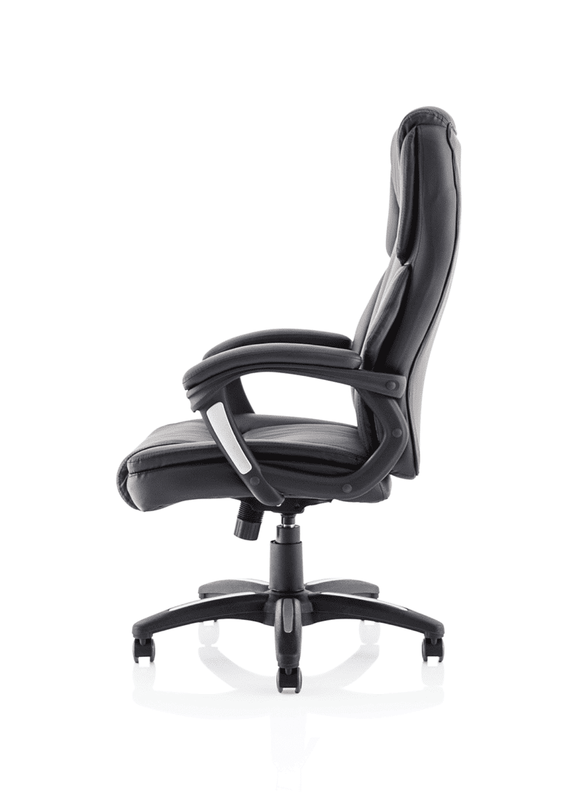 Stratford High Back Executive Black Leather Office Chair with Arms - Image 4