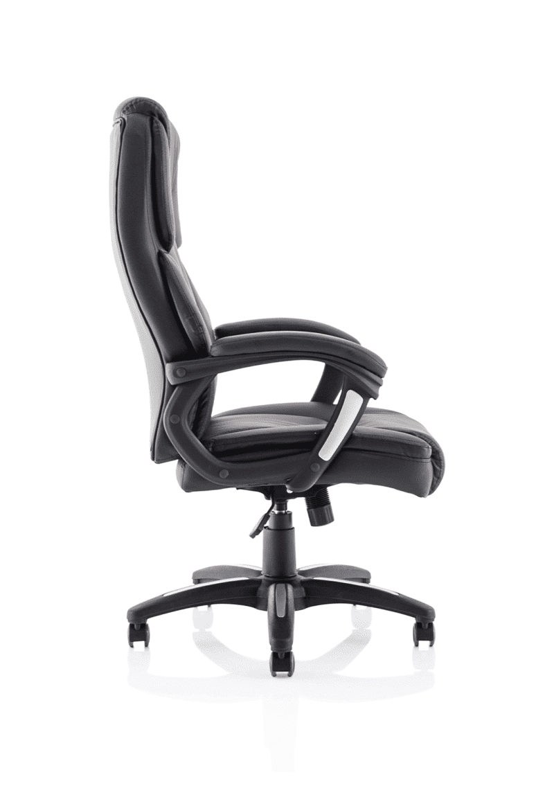 Stratford High Back Executive Black Leather Office Chair with Arms - Image 8