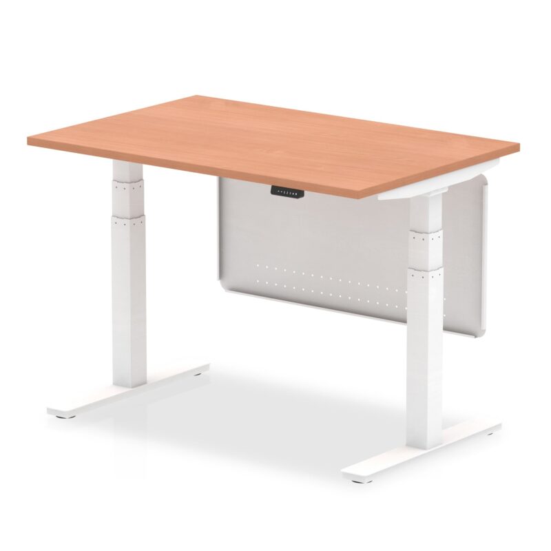 Air Height Adjustable Desk without Cable Ports with Steel Modesty Panel - Image 26