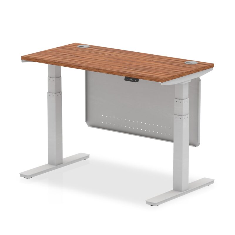 Air Height Adjustable Slimline Desk With Cable Ports With Steel Modesty Panel - Image 18